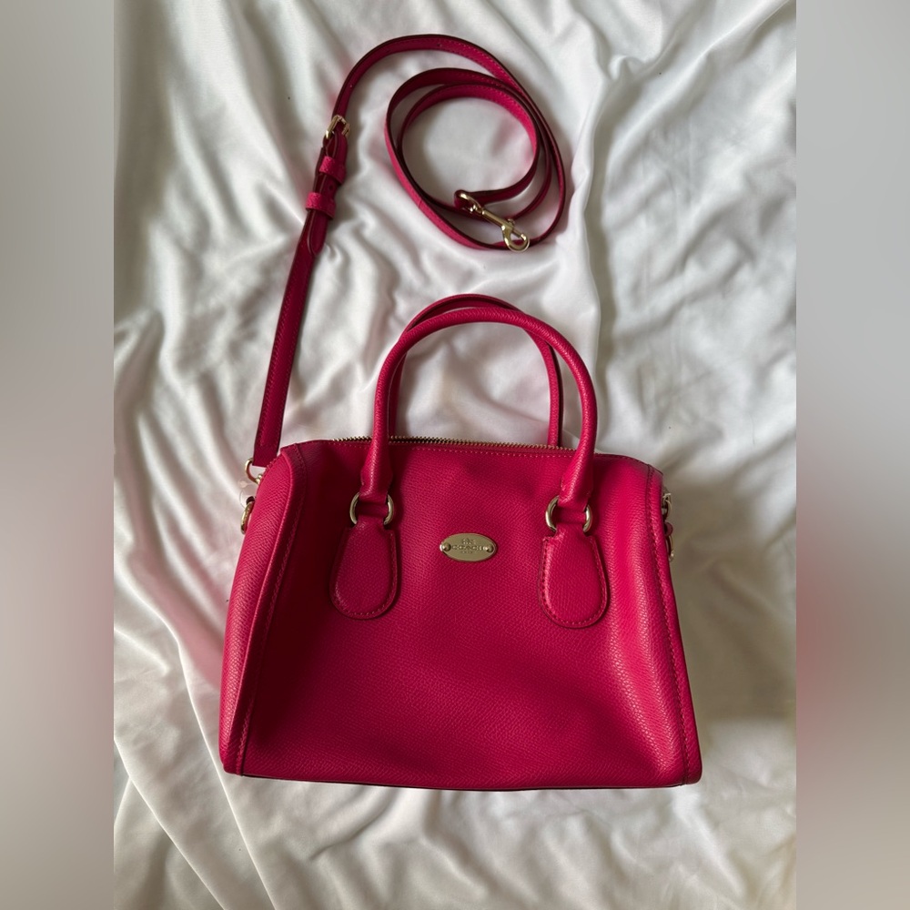 Coach Pink Leather Satchel